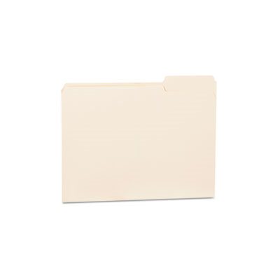 File Folders, 1 / 3 Cut Third Position, One-Ply Top Tab, Letter, Manila, 100 / Box