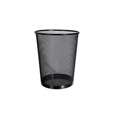 Mesh Wastebasket, 18qt, Black