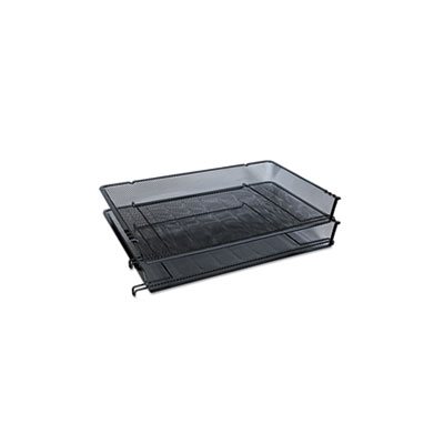 Mesh Stackable Side Load Tray, Legal, Black