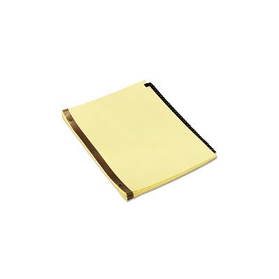 Leather-Look Mylar Tab Dividers, 31 Numbered Tabs, Letter, Black / Gold, Set of 31