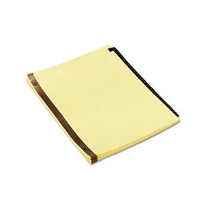 Leather-Look Mylar Tab Dividers, 31 Numbered Tabs, Letter, Black / Gold, Set of 31