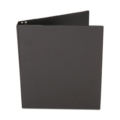 Economy Non-View Round Ring Binder, 1 / 2" Capacity, Black