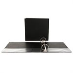 Economy Non-View Round Ring Binder, 3" Capacity, Black