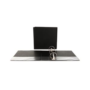 Economy Non-View Round Ring Binder, 3" Capacity, Black