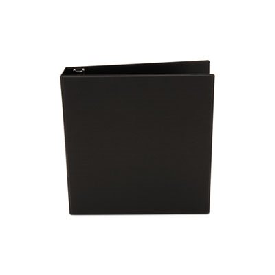 Economy Non-View Round Ring Binder, 1-1 / 2" Capacity, Black