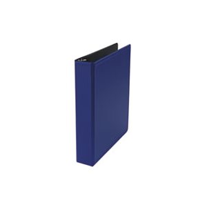 Economy Non-View Round Ring Binder With Label Holder, 1-1 / 2" Cap, Royal Blue