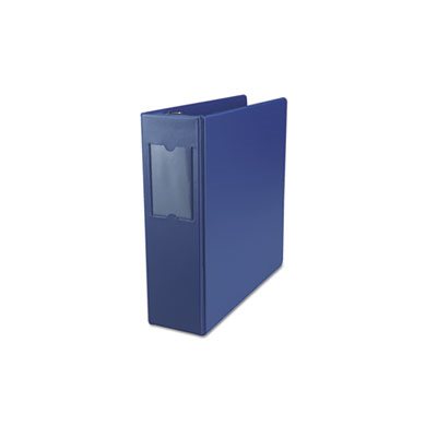 Economy Non-View Round Ring Binder With Label Holder, 3" Capacity, Royal Blue