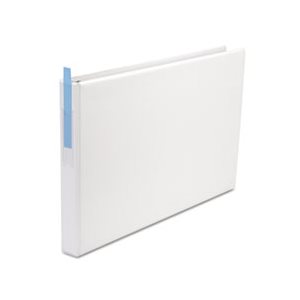 Legal-Size Round Ring Binder with Label Holder, 1" Capacity, 11 x 17, White