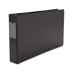 Legal-Size Round Ring Binder with Label Holder, 2" Capacity, 11 x 17, Black