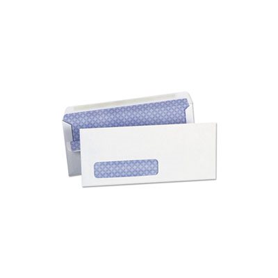 Self-Seal Security Envelope, Window, #10, 4 1 / 8 x 9 1 / 2, White, 500 / Box