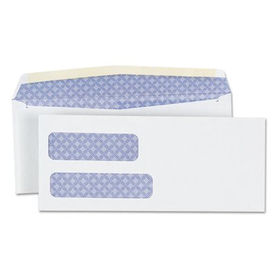 Double Window Check Envelope, #9, 3 7 / 8 x 8 7 / 8, White, 500 / Box