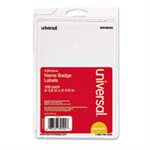 Plain Self-Adhesive Name Badges, 3 1 / 2 x 2 1 / 4, White, 100 / Pack