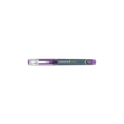 High Capacity Roller Ball Stick Gel Pen, Purple Ink, Medium .7mm, Dozen