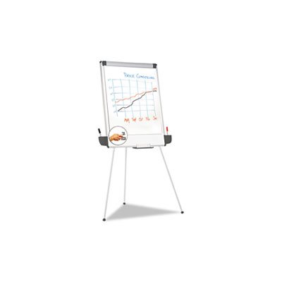 Tripod Style Dry Erase Easel, 29 x 41, White / Gray