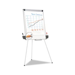 Tripod Style Dry Erase Easel, 29 x 41, White / Gray