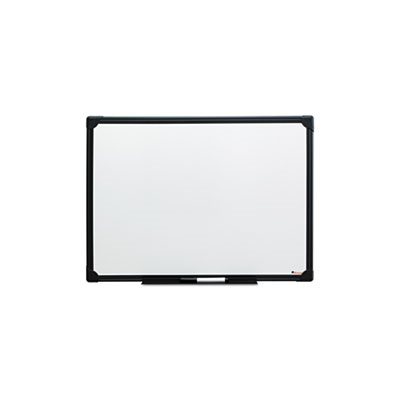 Dry Erase Board, Melamine, 24 x 18, Black Frame