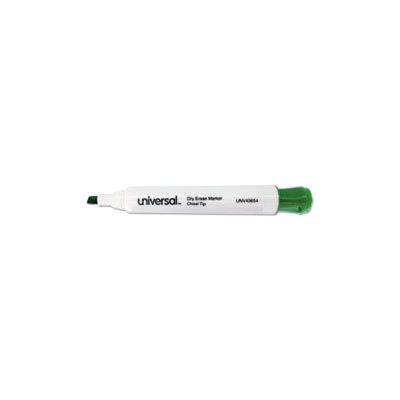 Dry Erase Marker, Chisel Tip, Green, Dozen