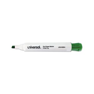 Dry Erase Marker, Chisel Tip, Green, Dozen