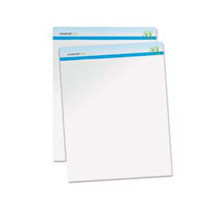 Sugarcane Based Easel Pads, Unruled, 27 x 34, White, 50 Sheets, 2 Pads / Pack