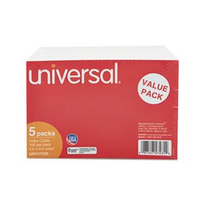 Ruled Index Cards, 4 x 6, White, 500 / Pack