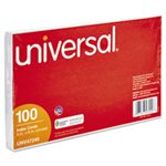 Unruled Index Cards, 5 x 8, White, 100 / Pack
