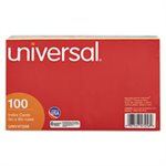 Index Cards, 5 x 8, Blue / Salmon / Green / Cherry / Canary, 100 / Pack