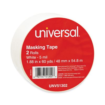 General Purpose Masking Tape, 48mm x 54.8m, 3" Core, 2 / Pack