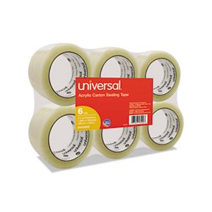 General-Purpose Acrylic Box Sealing Tape, 48mm x 100m, 3" Core, Clear, 6 / Pack