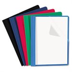 Clear Front Report Cover, Tang Fasteners, Letter Size, Assorted Colors, 25 / Box