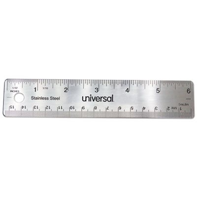 RULER, STAINLESS STEEL STANDARD / METRIC 6"