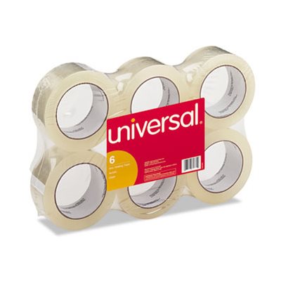 General-Purpose Box Sealing Tape, 48mm x 100m, 3" Core, Clear, 6 / Pack