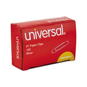 Paper Clips, Smooth Finish, No. 1, Silver, 1000 / Pack