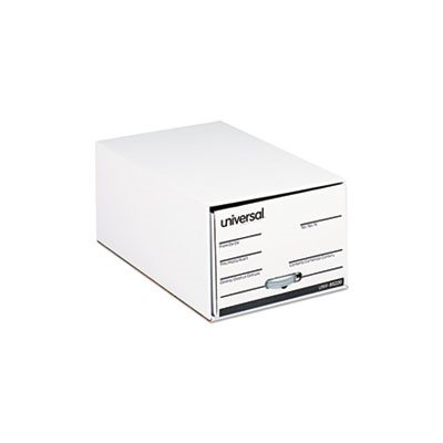 Storage Box Drawer Files, Legal, Fiberboard, 15" x 24" x 10", White, 6 / Carton