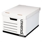 Lift-Off Lid File Storage Box, Letter, Fiberboard, White, 12 / Carton