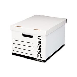 Extra-Strength Storage Box, Letter / Legal, 12 x 15 x 10, White, 12 / Carton