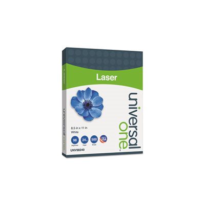 Laser Paper, 98 Brightness, 24lb, 8-1 / 2 x 11, White, 500 Sheets / Ream