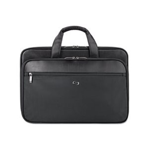 Classic Smart Strap Briefcase, 16", 17 1 / 2" x 5 1 / 2" x 12", Black