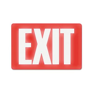 Glow In The Dark Sign, 8 x 12, Red Glow, Exit