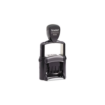 Trodat Professional Stamp, Dater, Self-Inking, 1 5 / 8 x 3 / 8, Black