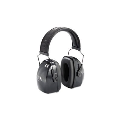 Leightning L3 Noise-Blocking Earmuffs, 30NRR, Black / Gray