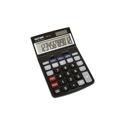 1180-3A Antimicrobial Desktop Calculator, 12-Digit LCD