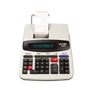 1297 Two-Color Commercial Printing Calculator, Black / Red Print, 4 Lines / Sec