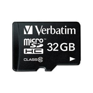 microSDHC Card w / Adapter, Class 10, 32GB