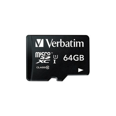 microSDXC Memory Card with SD Adapter, Class 10, 64GB