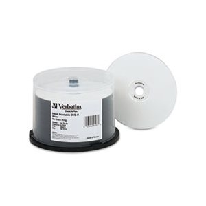 DVD-R Discs 4.7GB 8X DataLifePlus White Inkjet Printable, 50 / PK Spindle