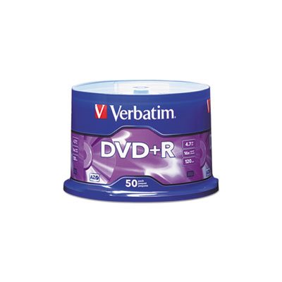 DVD+R Discs, 4.7GB, 16x, Spindle, Matte Silver, 50 / Pack DVD+R Discs, 4.7GB, 16x, Spindle, Matte Silver, 50 / Pack