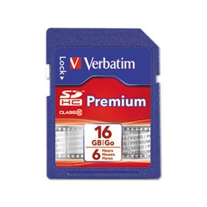 Premium SDHC Memory Card, Class 10, 16GB