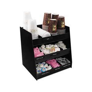 Vertical Condiment Organizer, 14 1 / 2w x 11 3 / 4d x 15h, Black