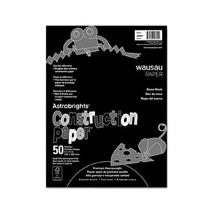 CONSTRUCTION PAPER, 72LB RAVEN BLACK