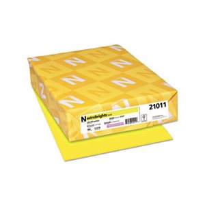 Color Paper, 24lb, 8 1 / 2 x 11, Lift-Off Lemon, 500 Sheets